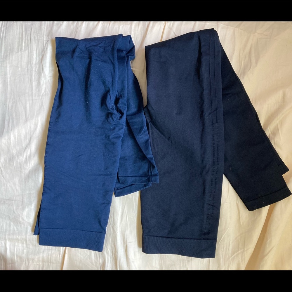 Two pairs of Blanqi postpartum leggings